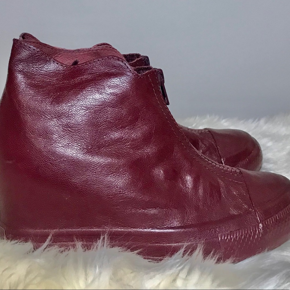 Rare Converse Red Lux Wedge - Sz 6
